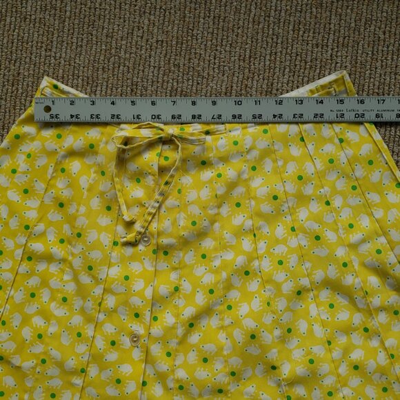 Vintage Frog Tog by Julia Montgomery Skirt Large Yellow - Picture 7 of 9